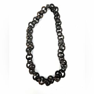 Chunky Ebony Wood Chain Necklace